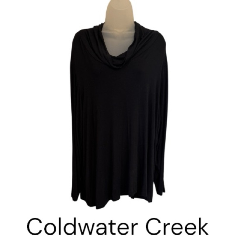 COLDWATER CREEK  Women's Classic Black Cowl Neck Top   PLUS SIZE:   3X       #6